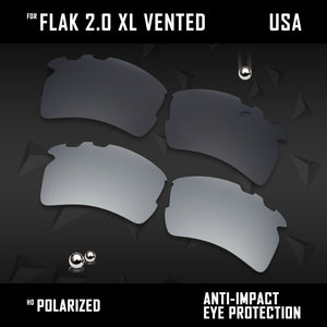 Anti Scratch Polarized Replacement Lens for-Oakley Flak 2.0 XL Vented OO9188 Opt