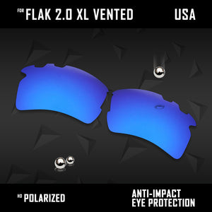 Anti Scratch Polarized Replacement Lens for-Oakley Flak 2.0 XL Vented OO9188 Opt