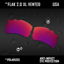 Load image into Gallery viewer, Anti Scratch Polarized Replacement Lens for-Oakley Flak 2.0 XL Vented OO9188 Opt