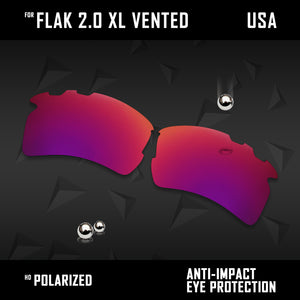 Anti Scratch Polarized Replacement Lens for-Oakley Flak 2.0 XL Vented OO9188 Opt