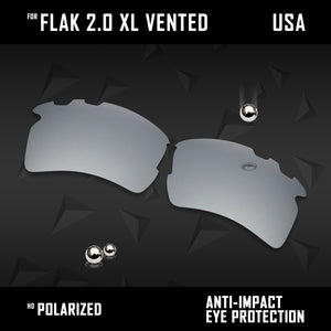 Anti Scratch Polarized Replacement Lens for-Oakley Flak 2.0 XL Vented OO9188 Opt