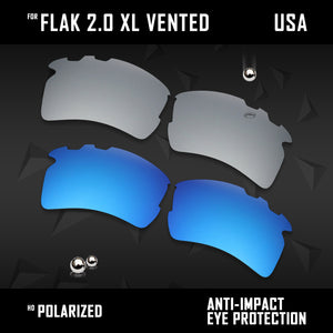 Anti Scratch Polarized Replacement Lens for-Oakley Flak 2.0 XL Vented OO9188 Opt