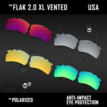 Load image into Gallery viewer, Anti Scratch Polarized Replacement Lens for-Oakley Flak 2.0 XL Vented OO9188 Opt