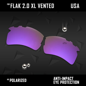 Anti Scratch Polarized Replacement Lens for-Oakley Flak 2.0 XL Vented OO9188 Opt