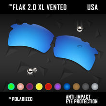 Load image into Gallery viewer, Anti Scratch Polarized Replacement Lens for-Oakley Flak 2.0 XL Vented OO9188 Opt