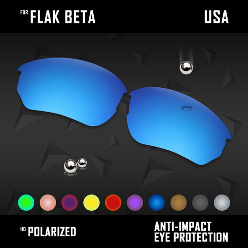 Anti Scratch Polarized Replacement Lenses for-Oakley Flak Beta OO9363 Options