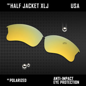 Anti Scratch Polarized Replacement Lenses for-Oakley Half Jacket XLJ Options