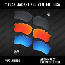 Load image into Gallery viewer, Anti Scratch Polarized Replacement Lenses for-Oakley Flak Jacket XLJ Vented Opt