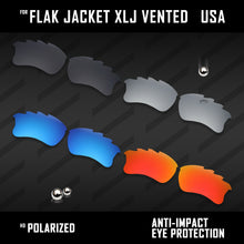 Load image into Gallery viewer, Anti Scratch Polarized Replacement Lenses for-Oakley Flak Jacket XLJ Vented Opt