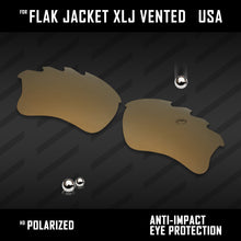 Load image into Gallery viewer, Anti Scratch Polarized Replacement Lenses for-Oakley Flak Jacket XLJ Vented Opt