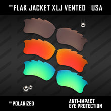 Load image into Gallery viewer, Anti Scratch Polarized Replacement Lenses for-Oakley Flak Jacket XLJ Vented Opt