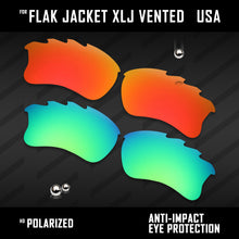 Load image into Gallery viewer, Anti Scratch Polarized Replacement Lenses for-Oakley Flak Jacket XLJ Vented Opt