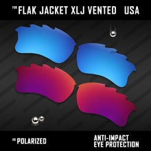 Load image into Gallery viewer, Anti Scratch Polarized Replacement Lenses for-Oakley Flak Jacket XLJ Vented Opt