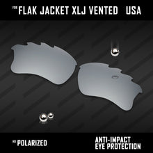 Load image into Gallery viewer, Anti Scratch Polarized Replacement Lenses for-Oakley Flak Jacket XLJ Vented Opt