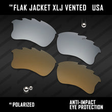 Load image into Gallery viewer, Anti Scratch Polarized Replacement Lenses for-Oakley Flak Jacket XLJ Vented Opt