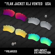 Load image into Gallery viewer, Anti Scratch Polarized Replacement Lenses for-Oakley Flak Jacket XLJ Vented Opt