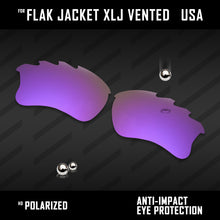 Load image into Gallery viewer, Anti Scratch Polarized Replacement Lenses for-Oakley Flak Jacket XLJ Vented Opt