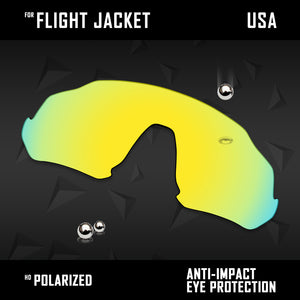 Anti Scratch Polarized Replacement Lenses for-Oakley Flight Jacket OO9401 Opt