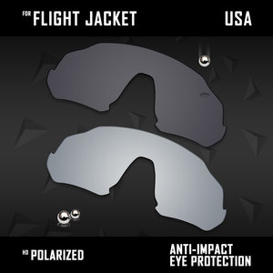 Anti Scratch Polarized Replacement Lenses for-Oakley Flight Jacket OO9401 Opt