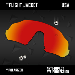 Anti Scratch Polarized Replacement Lenses for-Oakley Flight Jacket OO9401 Opt