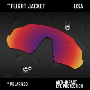 Anti Scratch Polarized Replacement Lenses for-Oakley Flight Jacket OO9401 Opt