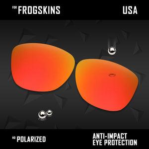 Anti Scratch Polarized Replacement Lenses for-Oakley Frogskins OO9013 Options