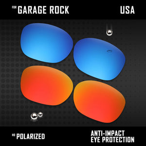 Anti Scratch Polarized Replacement Lenses for-Oakley Garage Rock OO9175 Options