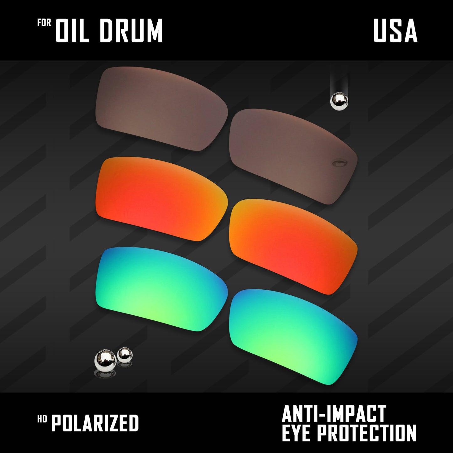 Anti Scratch Polarized Replacement Lenses for-Oakley Gascan OO9014 Options