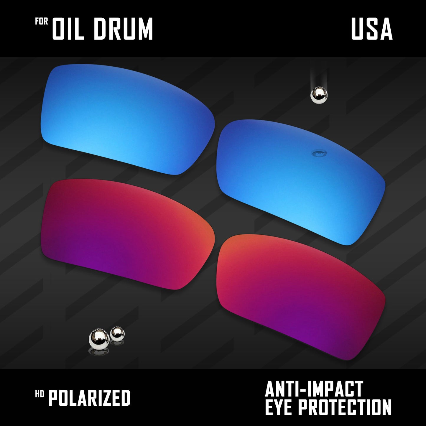 Anti Scratch Polarized Replacement Lenses for-Oakley Gascan OO9014 Options