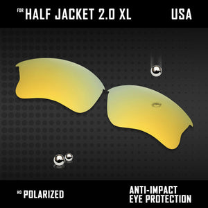 Anti Scratch Polarized Replacement Lens for-Oakley Half Jacket 2.0 XL OO9154 Opt