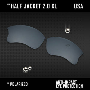 Anti Scratch Polarized Replacement Lens for-Oakley Half Jacket 2.0 XL OO9154 Opt