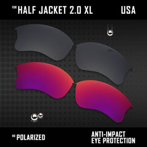 Anti Scratch Polarized Replacement Lens for-Oakley Half Jacket 2.0 XL OO9154 Opt