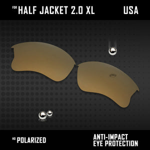 Anti Scratch Polarized Replacement Lens for-Oakley Half Jacket 2.0 XL OO9154 Opt