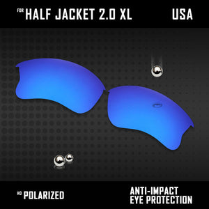 Anti Scratch Polarized Replacement Lens for-Oakley Half Jacket 2.0 XL OO9154 Opt