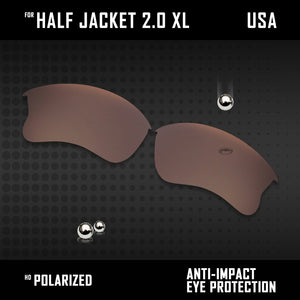 Anti Scratch Polarized Replacement Lens for-Oakley Half Jacket 2.0 XL OO9154 Opt