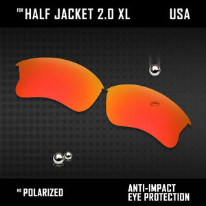 Anti Scratch Polarized Replacement Lens for-Oakley Half Jacket 2.0 XL OO9154 Opt