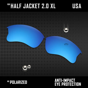 Anti Scratch Polarized Replacement Lens for-Oakley Half Jacket 2.0 XL OO9154 Opt