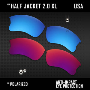 Anti Scratch Polarized Replacement Lens for-Oakley Half Jacket 2.0 XL OO9154 Opt