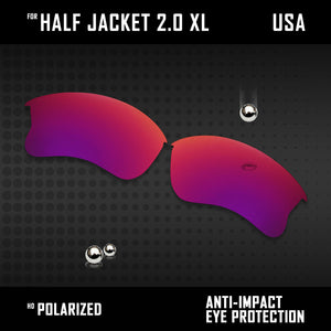 Anti Scratch Polarized Replacement Lens for-Oakley Half Jacket 2.0 XL OO9154 Opt