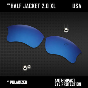 Anti Scratch Polarized Replacement Lens for-Oakley Half Jacket 2.0 XL OO9154 Opt