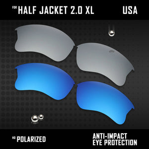 Anti Scratch Polarized Replacement Lens for-Oakley Half Jacket 2.0 XL OO9154 Opt