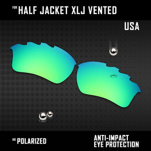 Anti Scratch Polarized Replacement Lenses for-Oakley Half Jacket XLJ Vented Opt