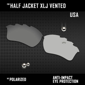 Anti Scratch Polarized Replacement Lenses for-Oakley Half Jacket XLJ Vented Opt