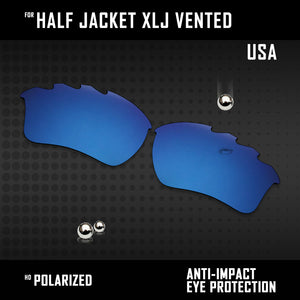 Anti Scratch Polarized Replacement Lenses for-Oakley Half Jacket XLJ Vented Opt