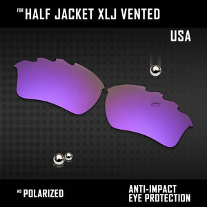 Anti Scratch Polarized Replacement Lenses for-Oakley Half Jacket XLJ Vented Opt