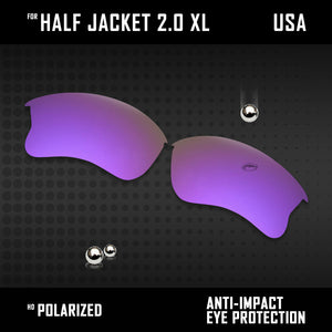 Anti Scratch Polarized Replacement Lens for-Oakley Half Jacket 2.0 XL OO9154 Opt