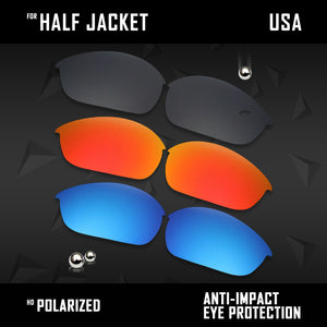 Anti Scratch Polarized Replacement Lenses for-Oakley Half Jacket Options