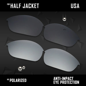 Anti Scratch Polarized Replacement Lenses for-Oakley Half Jacket Options