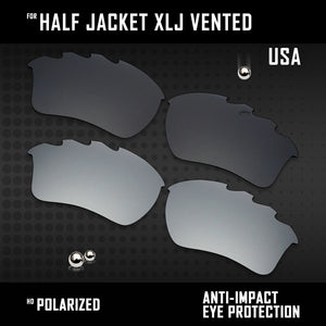 Anti Scratch Polarized Replacement Lenses for-Oakley Half Jacket XLJ Vented Opt