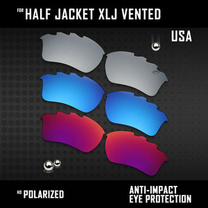 Anti Scratch Polarized Replacement Lenses for-Oakley Half Jacket XLJ Vented Opt